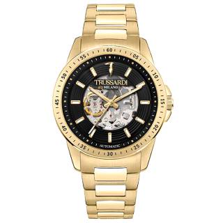 ΡΟΛΟΙ TRUSSARDI R2423153001 TRUSSARDI Τ-Hawk Automatic Gold Metallic Bracelet