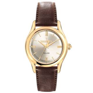 ΡΟΛΟΙ TRUSSARDI  R2451127003 TRUSSARDI T-Light Brown Leather Strap