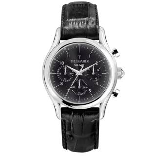 ΡΟΛΟΙ TRUSSARDI  R2451127007 TRUSSARDI T-Light Black Leather Strap