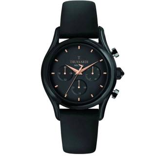 ΡΟΛΟΙ TRUSSARDI  R2451127008 TRUSSARDI T-Light Black Leather Strap