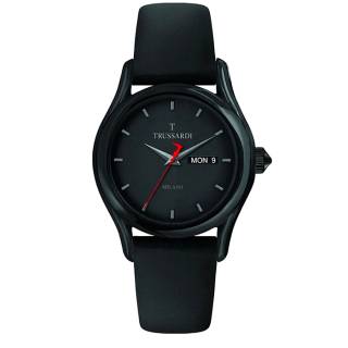 ΡΟΛΟΙ TRUSSARDI  R2451127010 TRUSSARDI T-Light Black Leather Strap