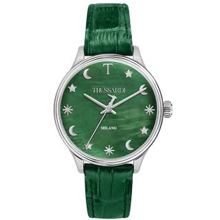 ΡΟΛΟΙ TRUSSARDI  R2451130504 TRUSSARDI T-Complicity Green Leather Strap