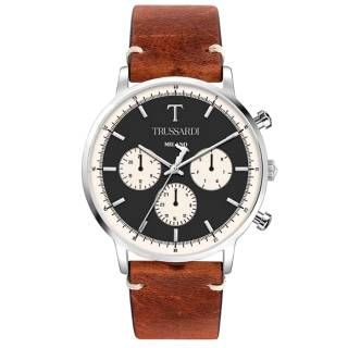 ΡΟΛΟΙ TRUSSARDI  R2451135005 TRUSSARDI T-Gentleman Brown Leather Strap