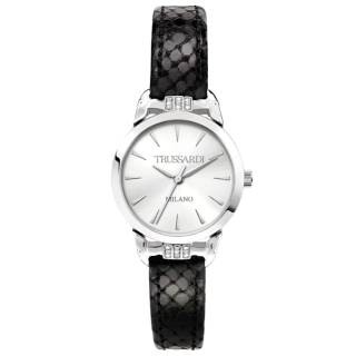 ΡΟΛΟΙ TRUSSARDI  R2451142501 TRUSSARDI T-Original Black Leather Strap