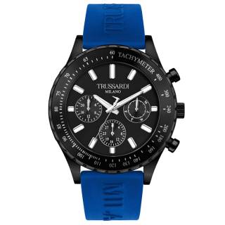 ΡΟΛΟΙ TRUSSARDI  R2451148001 TRUSSARDI T-Logo Blue Silicone Strap