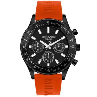 ΡΟΛΟΙ TRUSSARDI  R2451148003 TRUSSARDI T-Logo Orange Silicone Strap