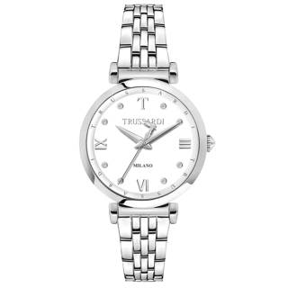 ΡΟΛΟΙ TRUSSARDI  R2453138501 TRUSSARDI T-Twelve Crystals Silver Stainless Steel Bracelet