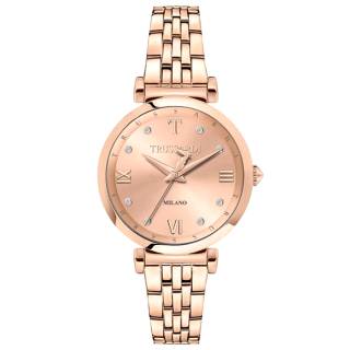 ΡΟΛΟΙ TRUSSARDI  R2453138502 TRUSSARDI T-Twelve Crystals Rose Gold Stainless Steel Bracelet