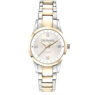 ΡΟΛΟΙ TRUSSARDI  R2453141503 TRUSSARDI T-Bent Crystals Two Tone Stainless Steel Bracelet