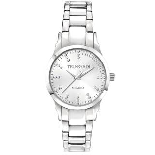 ΡΟΛΟΙ TRUSSARDI  R2453141504 TRUSSARDI T-Bent Crystals Silver Stainless Steel Bracelet