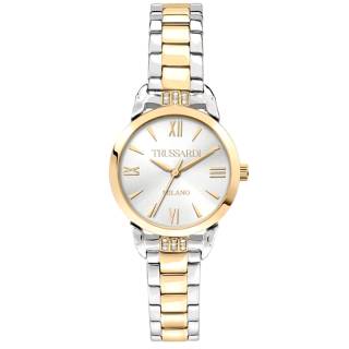 ΡΟΛΟΙ TRUSSARDI  R2453142503 TRUSSARDI T-Original Crystals Two Tone Stainless Steel Bracelet