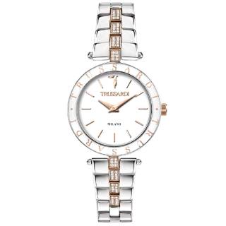 ΡΟΛΟΙ TRUSSARDI R2453145507 TRUSSARDI T-Shiny Crystals Two Tone Stainless Steel Bracelet Gift Set