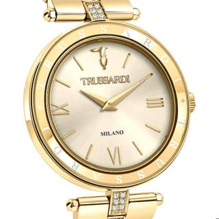 ΡΟΛΟΙ TRUSSARDI R2453145508 TRUSSARDI T-Shiny Crystals Gold Stainless Steel Bracelet