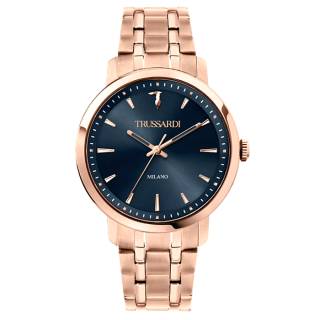 ΡΟΛΟΙ TRUSSARDI  R2453147006 TRUSSARDI T-Couple Rose Gold Stainless Steel Bracelet