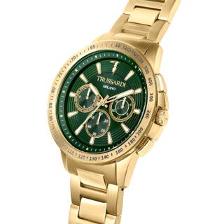 ΡΟΛΟΙ TRUSSARDI  R2453153001 TRUSSARDI Τ-Hawk Chronograph Gold Stainless Steel Bracelet