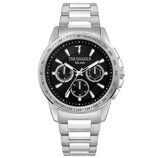 ΡΟΛΟΙ TRUSSARDI  R2453153004 TRUSSARDI Τ-Hawk Chronograph Silver Stainless Steel Bracelet