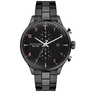 ΡΟΛΟΙ TRUSSARDI  R2473630001 TRUSSARDI T-Complicity Chronograph Black Stainless Steel Bracelet