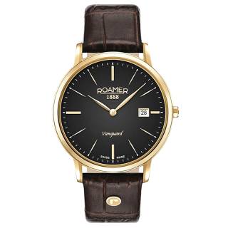 ΡΟΛΟΙ ROAMER  R979809485509 ROAMER Vanguard Slim Brown Leather Strap