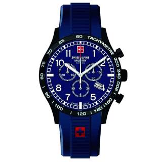 ΡΟΛΟΙ SWISS ALPINE MILITARY SAM1746.9875 SWISS ALPINE MILITARY Aviator Chronograph Blue Rubber Strap