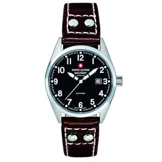 ΡΟΛΟΙ SWISS ALPINE MILITARY SAM3293.1537 SWISS ALPINE MILITARY Leader Brown Leather Strap