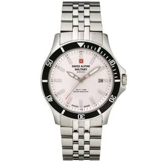 ΡΟΛΟΙ SWISS ALPINE MILITARY SAM7022.1132 SWISS ALPINE MILITARY Challenger Silver Stainless Steel Bracelet