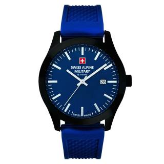 ΡΟΛΟΙ SWISS ALPINE MILITARY SAM7055.1875 SWISS ALPINE MILITARY Combat Basic Blue Rubber Strap