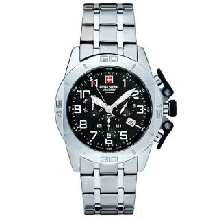 ΡΟΛΟΙ SWISS ALPINE MILITARY SAM7063.9137 SWISS ALPINE MILITARY Tornado Chronograph Silver Stainless Steel Bracelet