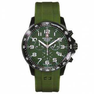 ΡΟΛΟΙ SWISS ALPINE MILITARY SAM7064.9874 SWISS ALPINE MILITARY Ranger Chronograph Green Silicone Strap