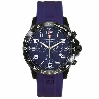 ΡΟΛΟΙ SWISS ALPINE MILITARY SAM7064.9875 SWISS ALPINE MILITARY Ranger Chronograph Blue Silicone Strap