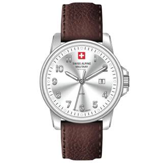 ΡΟΛΟΙ SWISS ALPINE MILITARY  SAM7711.1532 SWISS ALPINE MILITARY Leader Brown Leather Strap