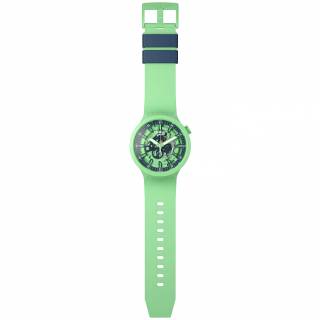 ΡΟΛΟΙ SWATCH  SB01G101 SWATCH Big Bold Fresh Squeezen Green Silicone Strap