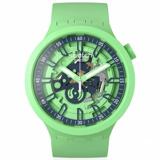 ΡΟΛΟΙ SWATCH  SB01G101 SWATCH Big Bold Fresh Squeezen Green Silicone Strap