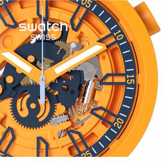 ΡΟΛΟΙ SWATCH  SB01O101 SWATCH Big Bold Fresh Orange Orange Silicone Strap