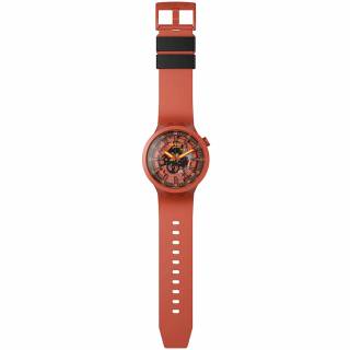 ΡΟΛΟΙ SWATCH  SB01R100 SWATCH Big Bold  Open Hearts Red Silicone Strap