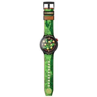 ΡΟΛΟΙ SWATCH SB01Z102 SWATCH Shenron X Swatch Green Silicone Strap