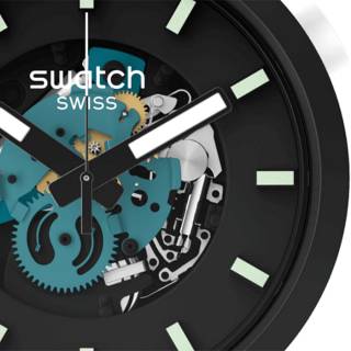 ΡΟΛΟΙ SWATCH  SB03B107 SWATCH Big Bold Next Night Trip Green Silicone Strap