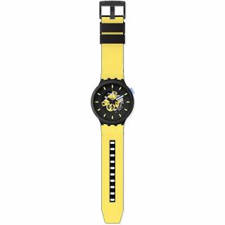 ΡΟΛΟΙ SWATCH SB03B109 SWATCH Big Bold Bioceramic Mustard Skies Yellow Silicone Strap