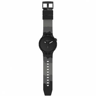 ΡΟΛΟΙ SWATCH  SB03B110 SWATCH Lost In The Cave Black Silicone Strap