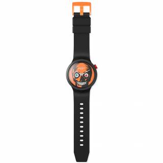 ΡΟΛΟΙ SWATCH SB03B700 SWATCH IT'S Spooky Time Black Silicone Strap