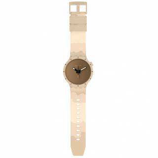 ΡΟΛΟΙ SWATCH  SB03C101 SWATCH Lost In The Desert Brown Silicone Strap