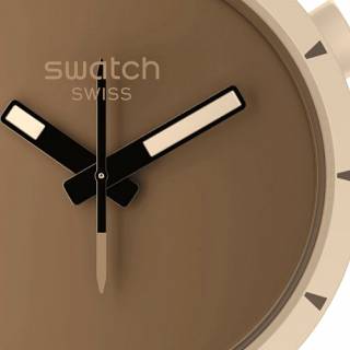 ΡΟΛΟΙ SWATCH  SB03C101 SWATCH Lost In The Desert Brown Silicone Strap