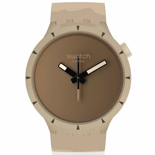 ΡΟΛΟΙ SWATCH  SB03C101 SWATCH Lost In The Desert Brown Silicone Strap