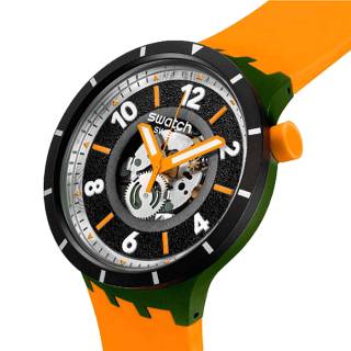 ΡΟΛΟΙ SWATCH SB03G107 SWATCH Power of Nature Fall-iage Orange Silicone Strap