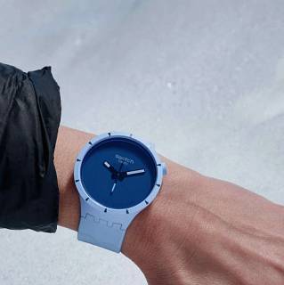 ΡΟΛΟΙ SWATCH  SB03N102 SWATCH Lost In The Arctic Light Blue  Silicone Strap