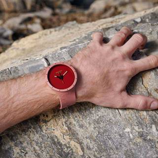 ΡΟΛΟΙ SWATCH  SB03R100 SWATCH Lost In The Canyon Red Silicone Strap