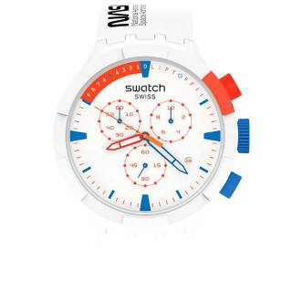 ΡΟΛΟΙ SWATCH SB04Z400 SWATCH Extravehicular White Silicone Strap