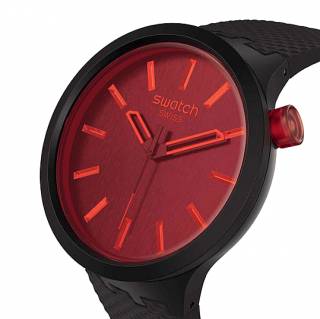 ΡΟΛΟΙ SWATCH SB05B111 SWATCH Essentials Big Bold Midnight Mode Black Biosourced Strap