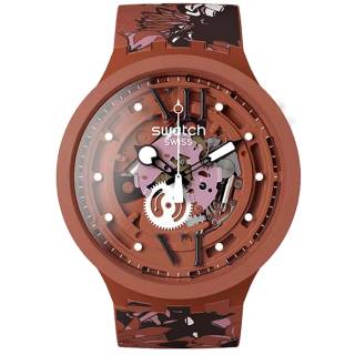 ΡΟΛΟΙ SWATCH SB05C100 SWATCH Camoflower Cotton Multicolor Silicone Strap