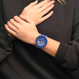 ΡΟΛΟΙ SWATCH SB05N105 SWATCH Big Bold Bioceramic Bouncing Blue Silicone Strap