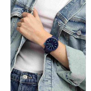 ΡΟΛΟΙ SWATCH SB05N113 SWATCH Essentials Big Bold Indigo Glow Blue Biosourced Strap